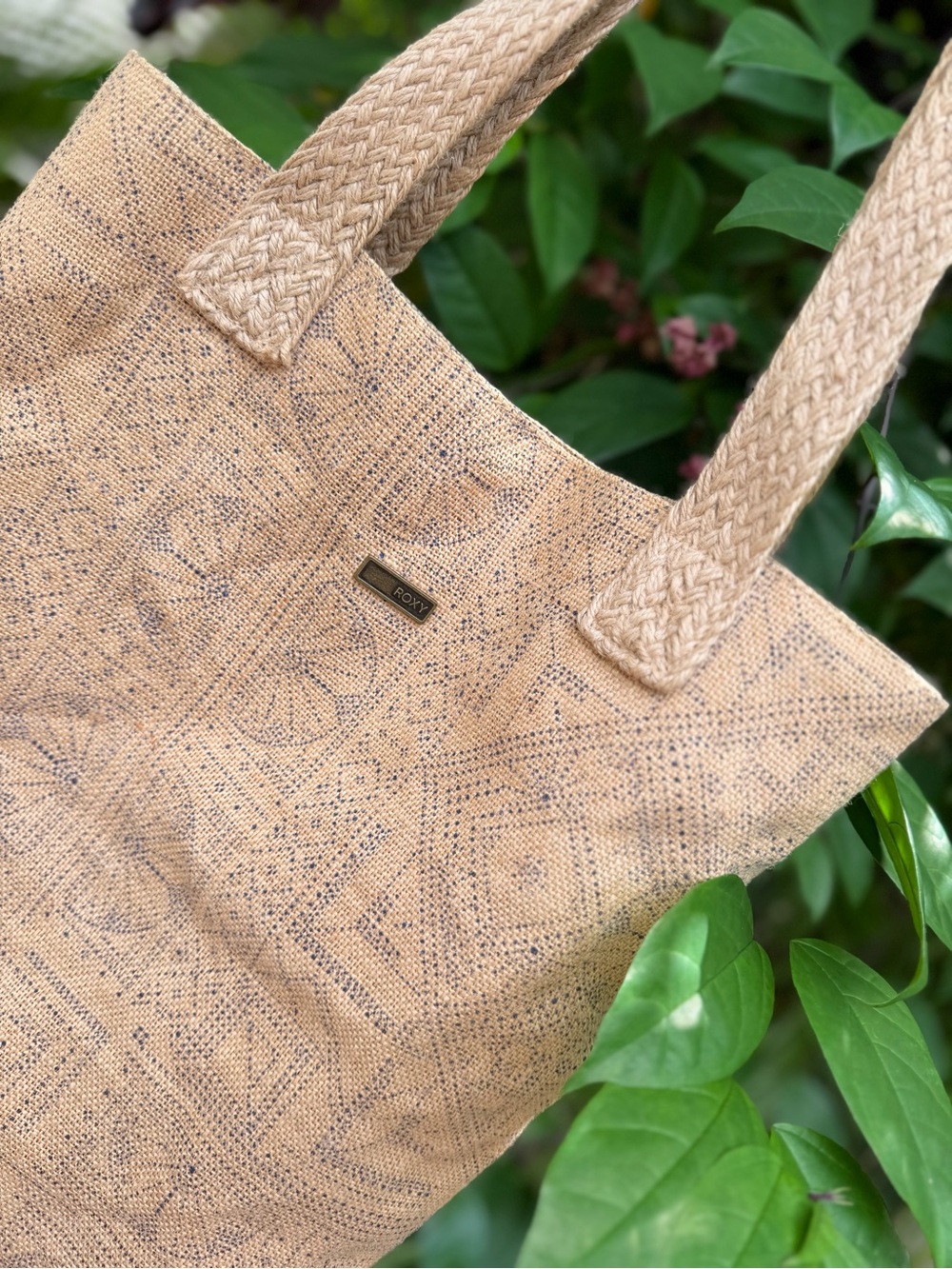 ☀️ ROXY ☀️ Jute Natural Tote Handbag Shoulder bag